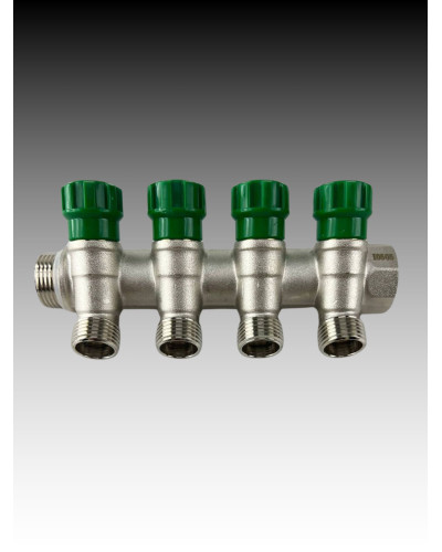 Кол-р регулир. под 45°, 3/4г/ш х 1/2ш - 4 вых. под конус, TIM