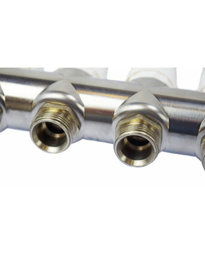 Распределительная группа коллекторов с расход. 8-вых  НЕРЖ. БЕЗ КРАНОВ  1x3/4 ViEiR (3/1шт), VIEIR