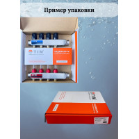 Коллекторная группа  с расходомерами  1", 5 хода, нерж,  без кранов (КВАДРАТ)(1/2)