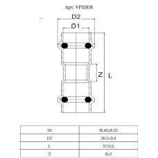 Муфта из нержавеющей стали18×18  "VER-PRO"   (80/5шт)