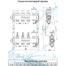 Комплект для теплого пола на 5 контура VALFEX (до 100 м.кв) под трубу 16х2,2