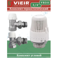 Комплект терморегулирующий 3/4"  УГЛОВОЙ (25/1шт) "ViEiR"