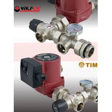 Комплект для теплого пола на 6 выходов VALFEX (Коллектор на 6 контуров, Насос циркуляционный , Евроконусы(20x2,0), Насосно-Смесительный узел) до 80 кв.м