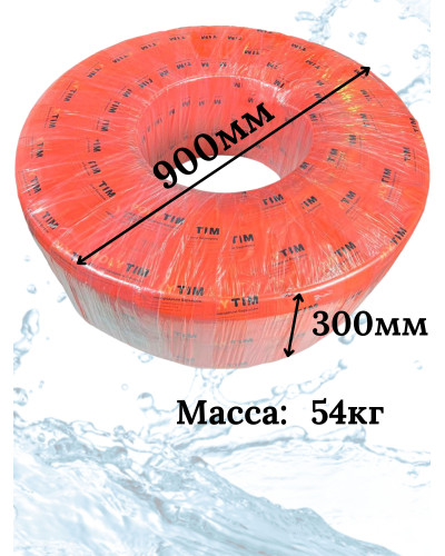 Труба из сшитого полиэтилена PEX, 16*2.0（600м） красный(600/600), TIM