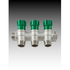 Кол-р регулир. под 45°, 3/4"г/ш х 1/2ш - 3 вых. под конус