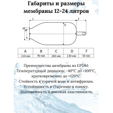 VERH-24A Мембрана для бака (50/1шт)