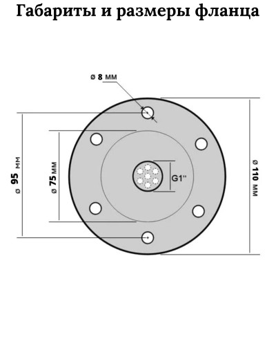 VERH-8В Фланец для баков VIEIR VERH-8В, VIEIR