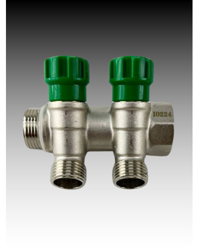 Коллектор регулирующий под 45°, 3/4г/ш х 1/2 - 2 вых.(5/20), TIM