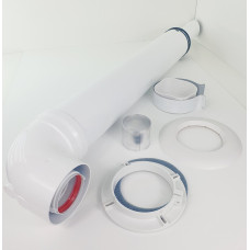 Комплект коаксиальный 60х100-750антиобледенительный с хомутом, фланцеми втулкой