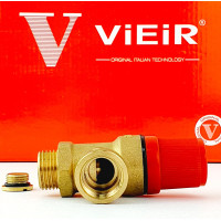 VR11FMK-3 3BAR    Предохранительный  клапан 1/2"гх1/2"ш красный VR11KFM-3 "ViEiR" (100/10шт)