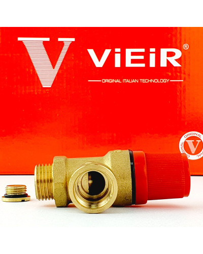 VR11FMK-3 3BAR    Предохранительный  клапан 1/2гх1/2ш красный VR11KFM-3 ViEiR (100/10шт), VIEIR