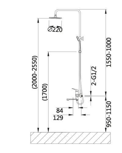 V063562 Душевые системы (5/1шт), VIEIR