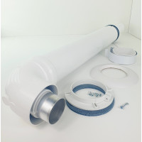 Комплект коаксиальный 60х100-750антиобледенительный с хомутом, фланцеми втулкой