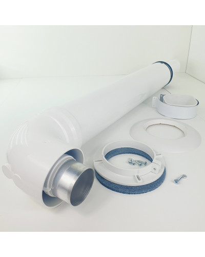 Комплект коаксиальный 60х100-750антиобледенительный с хомутом, фланцеми втулкой, УТДК