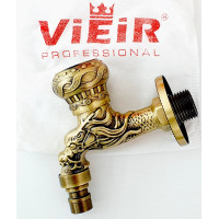 Кран с носиком ретро (короткий) декор/бронза "ViEiR" (50/1шт)