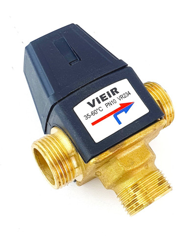 Термостатический смесительный клапан 3/4 (35-60℃, KVS1,5)  ViEiR (35/1шт), VIEIR