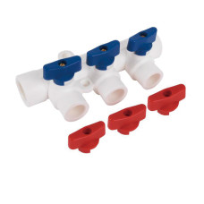 VER717-3 PPR Коллектор 32- 3вых. КРА.+СИН.