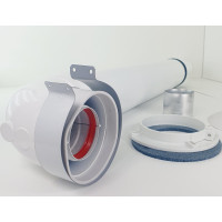 Комплект коаксиальный 60х100-750антиобледенительный с хомутом, фланцеми втулкой