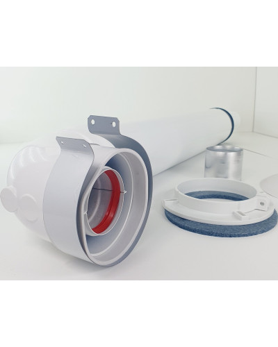 Комплект коаксиальный 60х100-750антиобледенительный с хомутом, фланцеми втулкой, УТДК