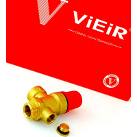 VR11FMK-3 3BAR    Предохранительный  клапан 1/2"гх1/2"ш красный VR11KFM-3 "ViEiR" (100/10шт)