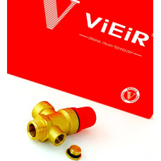 VR11FMK-3 3BAR    Предохранительный  клапан 1/2"гх1/2"ш красный VR11KFM-3 "ViEiR" (100/10шт)