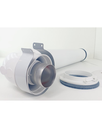 Комплект коаксиальный 60х100-750антиобледенительный с хомутом, фланцеми втулкой, УТДК