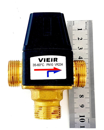 Термостатический смесительный клапан 3/4 (35-60℃, KVS1,5)  ViEiR (35/1шт), VIEIR