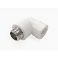 PRO Угольник переходной с наружной резьбой 20х1/2" (125/25) (Valfex) БЕЛЫЙ