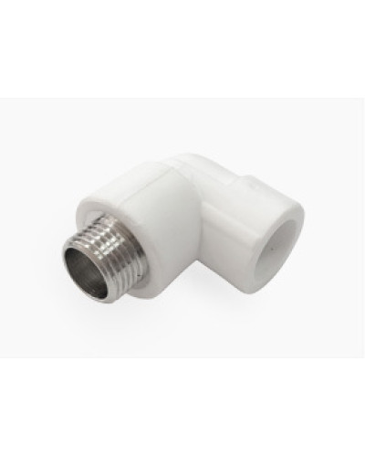 PRO Угольник переходной с наружной резьбой 20х1/2" (125/25) (Valfex) БЕЛЫЙ