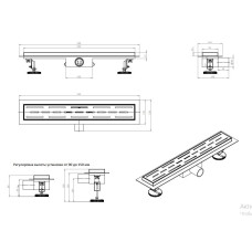 DL50 Душевой трап с сухим затвором - 500мм  (4/1шт)