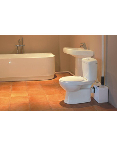 Санитарный насос для отвода из унитаза, раковины и душ (ванны) 600Вт до 6.4м, до 140л/мин(1/3), TIM