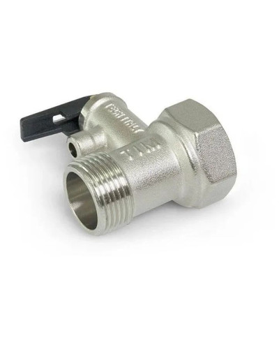 Предохранительный клапан для бойлера с ручкой сброса. 1/2 -7бар(10/100), TIM