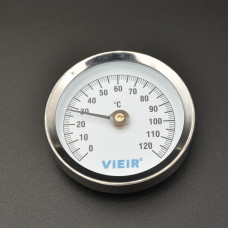 Термометр накладной с пружиной 0-120"С "ViEiR"(100/1шт)