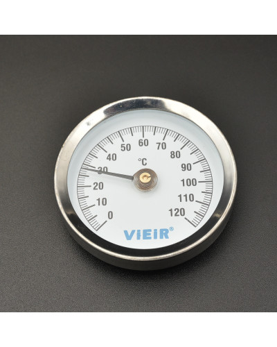 Термометр накладной с пружиной 0-120С ViEiR(100/1шт), VIEIR