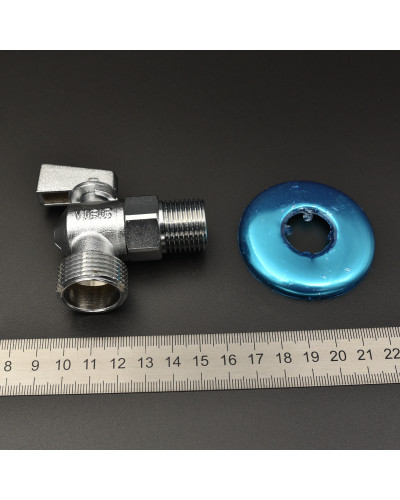 VER34 Угл. кран 1/2х3/4 мат.ЛАТУНЬViEiR (60/15шт), VIEIR