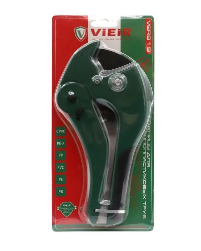 Ножницы ЧЕРНО-ЗЕЛЕНЫЕ для пластиковых труб  VIEIR  (50/10шт), VIEIR
