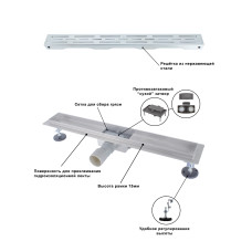 DL50 Душевой трап с сухим затвором - 500мм  (4/1шт)