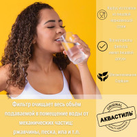 Фильтр колбовый магистральный +картридж "Аквастиль"Аквастиль" 10л     "НЕРЖАВЕЙКИ"для горячих и холодных воды (6 шт)