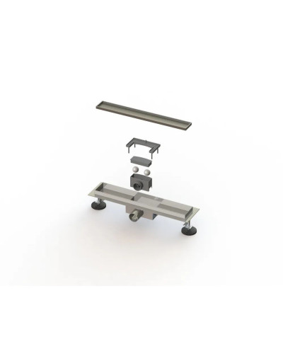 DL40A Душевой лоток под плитку - 400 мм (4/1шт), VIEIR