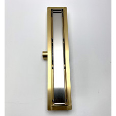 Душевой лоток с решеткой  защита от запаха:(сухой +гидрозатвор), глянцевое золото  (70*500мм)(1/4)