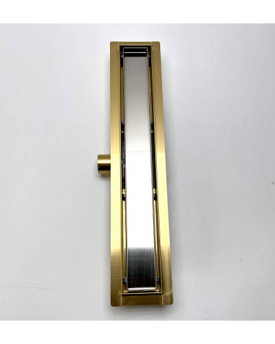 Душевой лоток с решеткой  защита от запаха:(сухой +гидрозатвор), глянцевое золото  (70*500мм)(1/4), TIM