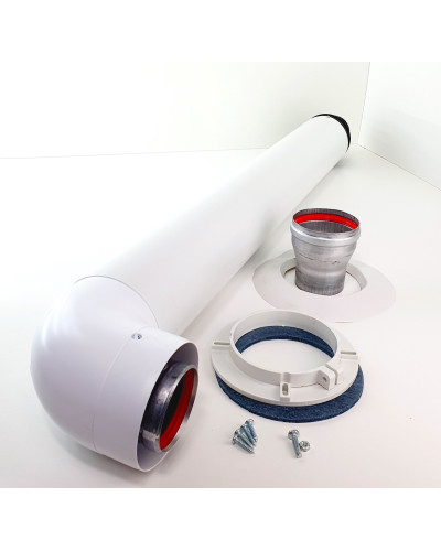 Комплект коаксиальный 60х100(Пл)-750 с фланцем и переходником, УТДК