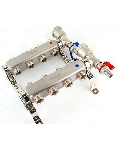 VR115-03А Колл. БЕЗ РАС. БЕЗ КРАН.3-вых.НЕРЖ.(5/1шт), VIEIR