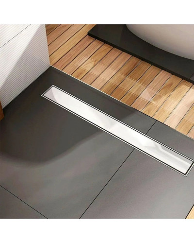 Душевой лоток с решеткой под кладку плитки  защита от запаха:(сухой +гидрозатвор) (70*400мм)(1/4), TIM