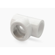 PRO Тройник переходной с внутренней резьбой 20х1/2"х20 (100/25) (Valfex) БЕЛЫЙ