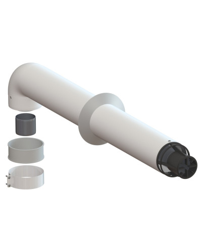 Комплект коаксиальный 60х100(Пл)-750 с хомутом и втулкой, УТДК