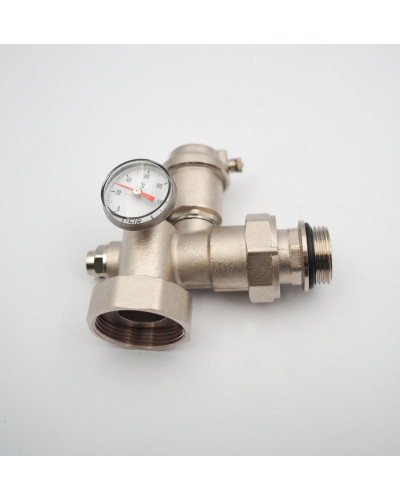 Коллектор для теплого пола 4 контура (комплект) VIEIR + насосно смесительный узел с насосом + евроконус для коллектора 3/4'-16*2,0