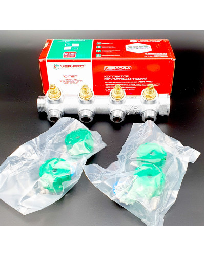 Коллектор регулирующий плоский и 3/4-16-4 вых VER-PRO(25/1шт), VIEIR