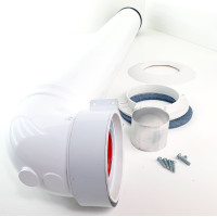 Комплект коаксиальный 60х100-850 схомутом, фланцем и втулкой