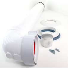 Комплект коаксиальный 60х100-850 схомутом, фланцем и втулкой